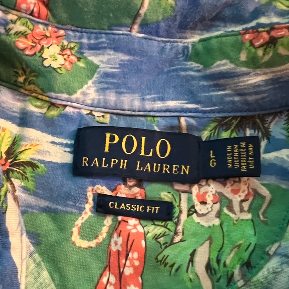 Ralph Lauren Hawaiian Polo Blue Size Large - Picture 4 of 5